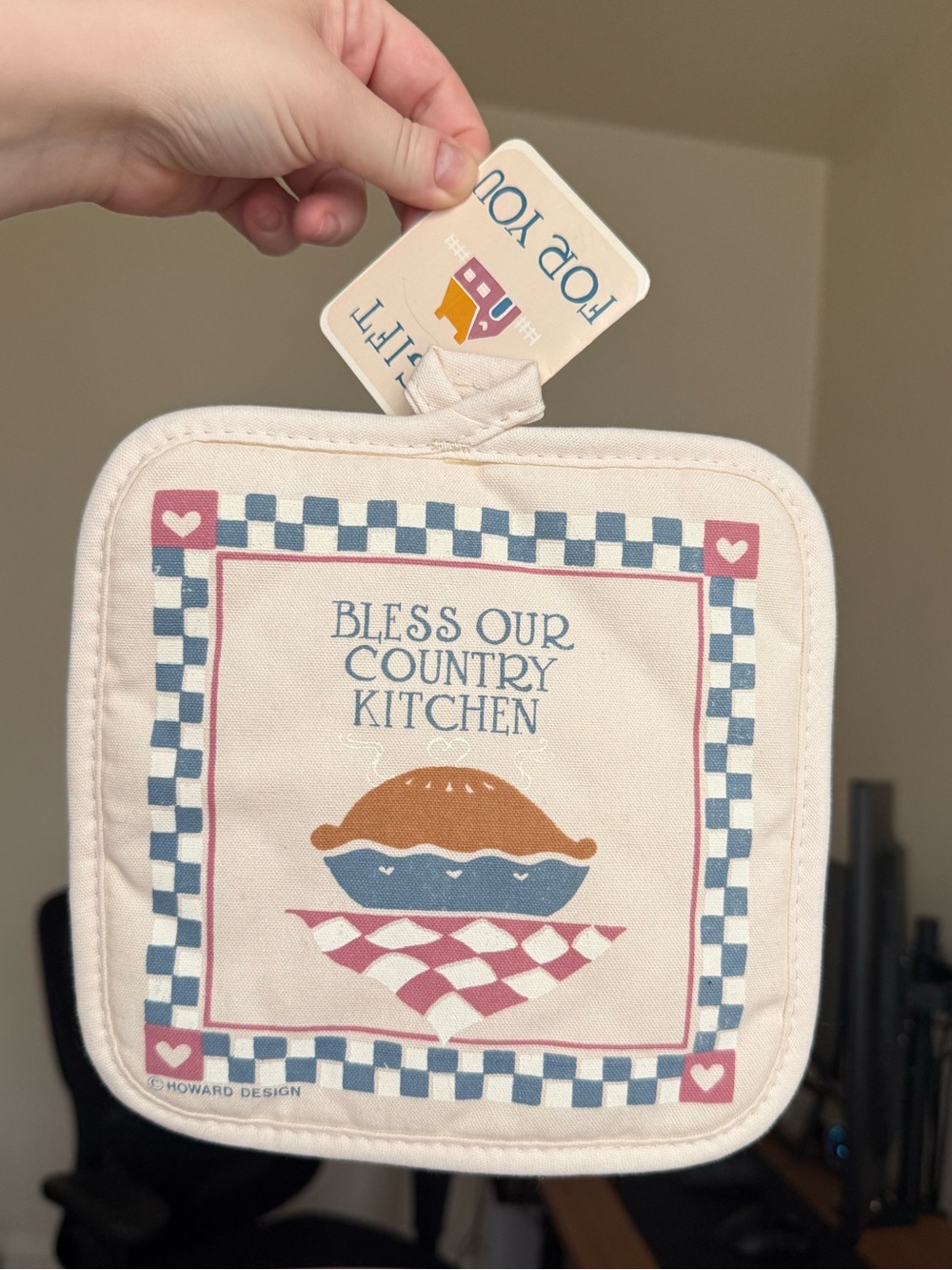 NWT VTG Bless Our Country Kitchen potholder